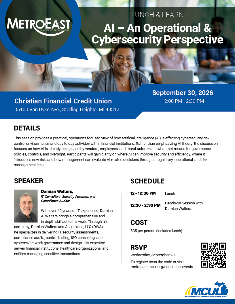 Lunch & Learn workshop flyer with event details